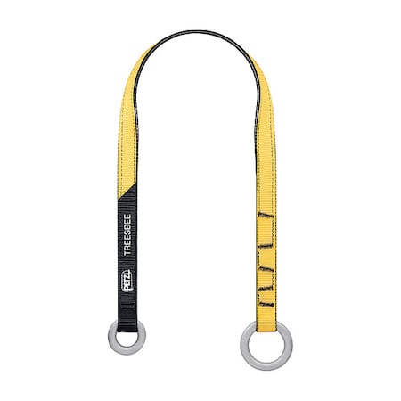TREESBEE Anchor Strap, 90 cm, Friction Saver, Strap with Large and Small Diameter Rings, Yellow MPN:G040AA00