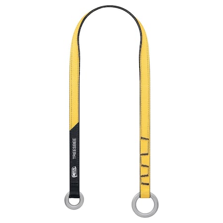 TREESBEE Anchor Strap, 110 cm, Friction Saver, Strap with Large and Small Diameter Rings, Yellow MPN:G040AA01