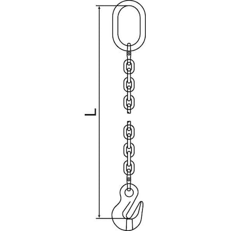Chain Sling, G120, SOG, Alloy Steel, 5 ft. L MPN:10G120SOG/5