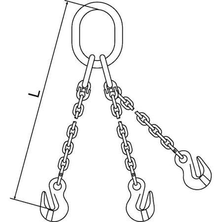 Chain Sling, G120, TOG, Alloy Steel, 5 ft. L MPN:10G120TOG/5