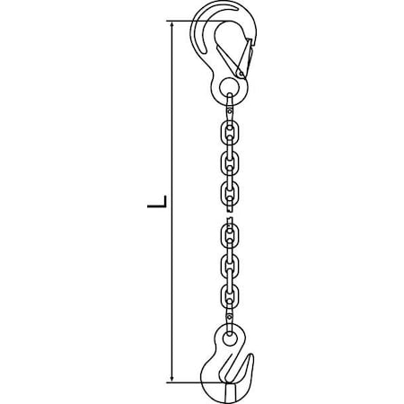 Chain Sling, G120, SSG, Alloy Steel, 5 ft. L MPN:13G120SSG/5