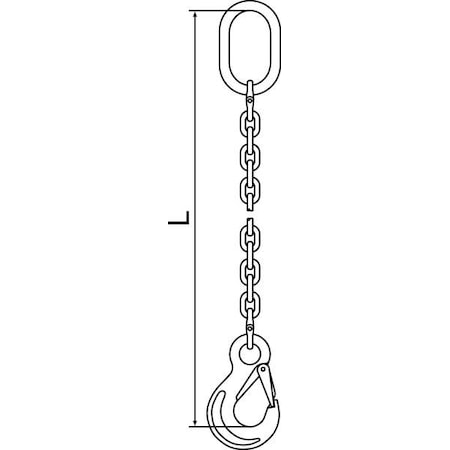 Chain Sling, 3/16 in Size, G63, 10 ft L, SOS MPN:5G63SOS/10