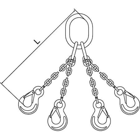 Chain Sling, G120, QOS, Alloy Steel, 10 ft L MPN:7G120QOS/10