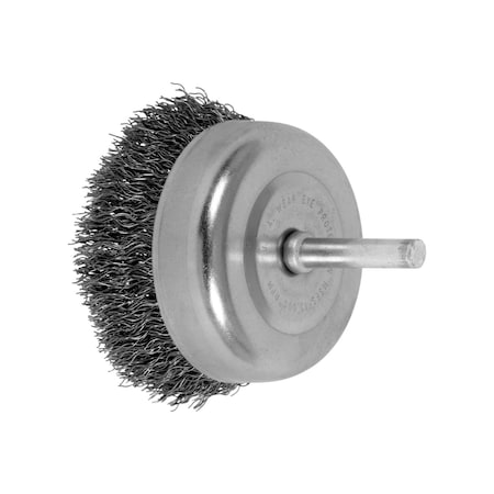 Mtd Crimped Cup Brsh, .012 CS Wire, 2-1/2 MPN:82830