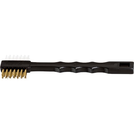 ToothBrush, 2 Head, Brass/Nylon, 3