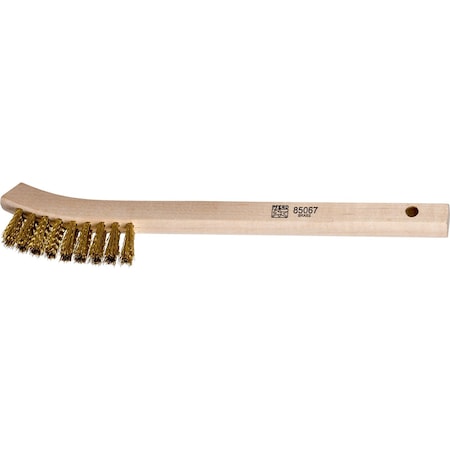 Small Scrtch Brush, Brass Wire, Wood, 2