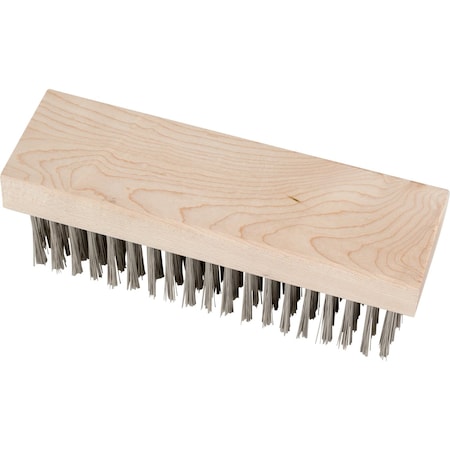 Straight Back Block Brush, SS Wire, 6