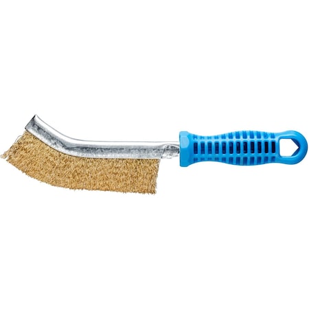 Metal Scratch Brush, .012Brass Wire, Plstc MPN:764060