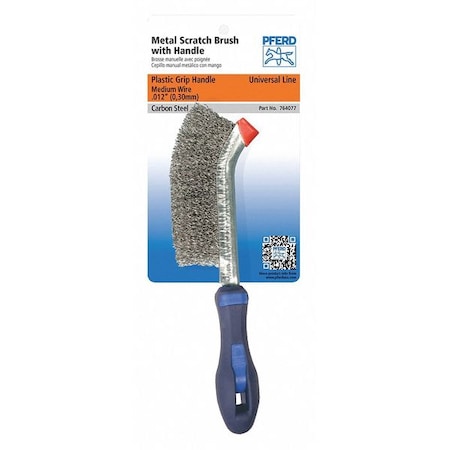 Metal PSF Scratch Brush - .012 CS Wire, Plastic Handle MPN:764077