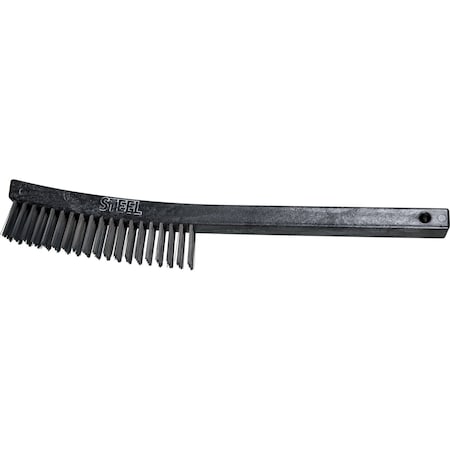 Curved Handle Scratch Brush, Plstc, 4