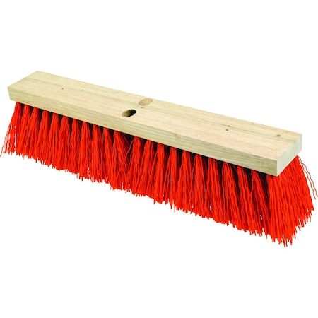 Straight Broom, Orange Plastic, 24 MPN:89355
