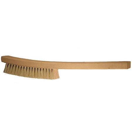 Curved Handle Platers Brush - 4 Rows, White Tampico Fill MPN:89540