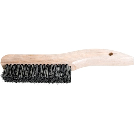 Shoe Handle Platers Brush - 4 Rows, Grey Tampico MPN:89548