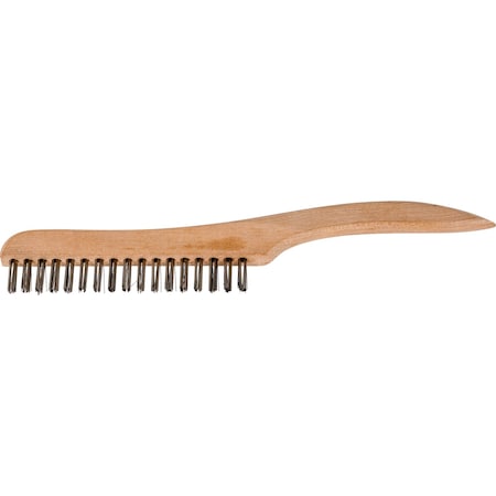 Shoe Handle Platers Brush - Narrow - 1 Row, .005 SS Wire MPN:89556