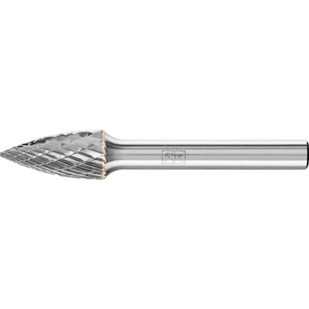 TOUGH Carbide Bur - Tree Shape (Pointed) - DBL Cut (3R) - 3/8