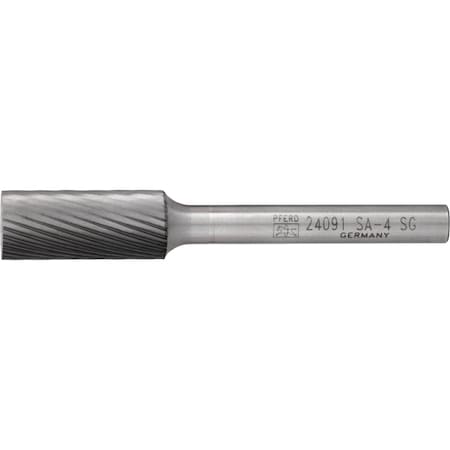 Carbide Bur - Cylind. (Plain End), SGL Cut - 7/16