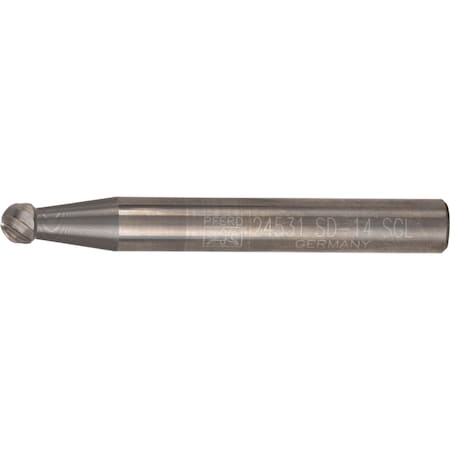 Carbide Bur - Ball Shape, SGL Cut - 3/16