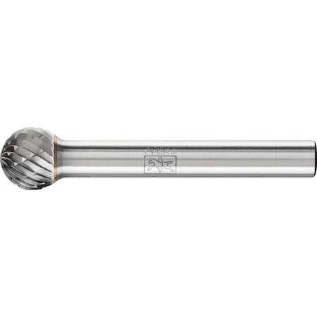Carbide Bur - Ball Shape, DBL Cut - 3/8