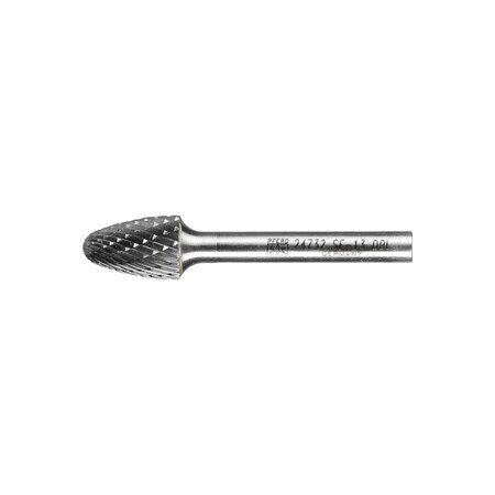 Carbide Bur - Tree Shape, DBL Cut - 1/2