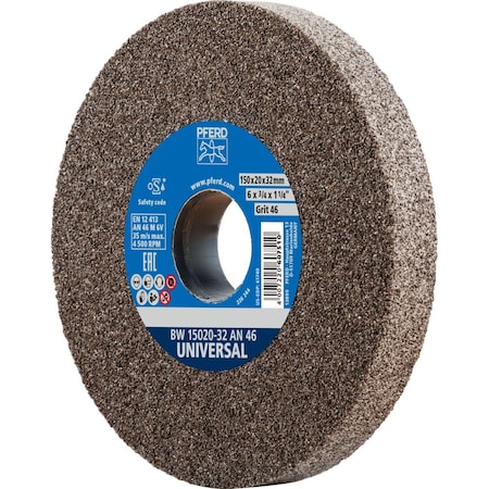 Vitrified Bench Wheel, UNIVERSAL, 6