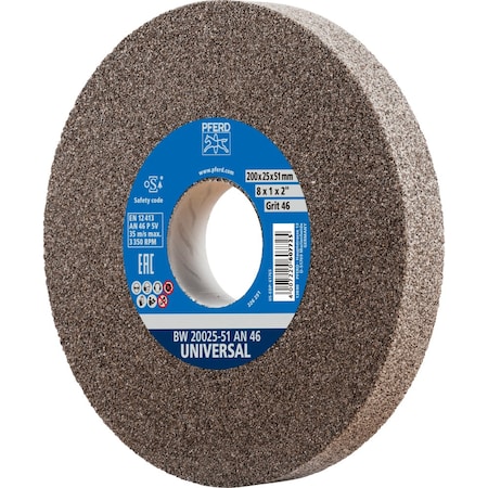 Vitrified Bench Wheel, UNIVERSAL, 8