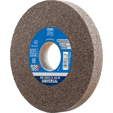 Vitrified Bench Wheel, UNIVERSAL, 8