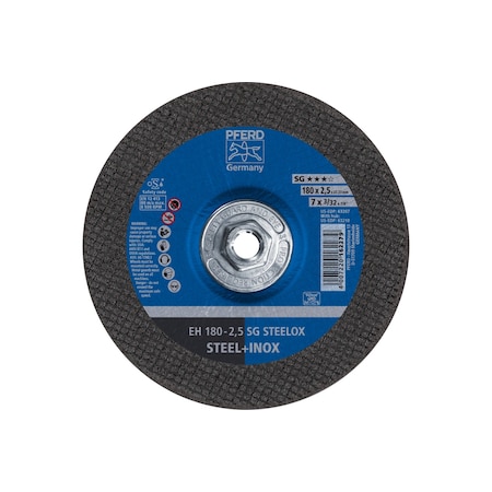 Abrasive Cut-Off Wheel, Type 27, 7 in Dia, 3/32 in Thick, 5/8 in-11 Arbor Hole Size, 24 Grit MPN:63210