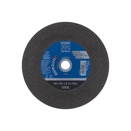Abrasive Cut-Off Wheel, Type 1, 9 in Dia, 3/32 in Thick, 7/8 in Arbor Hole Size, Aluminum oxide A MPN:63510