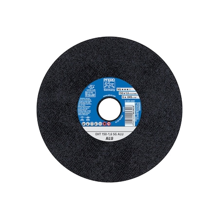 Abrasive Cut-Off Wheel, Type 1, 6 in Dia, 0.045 in Thick, 7/8 in Arbor Hole Size, Aluminum oxide A MPN:63597