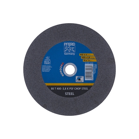 Large Diameter Cut-off Wheel, 16 in Dia, 1/8 in Thick, 1 in Arbor Hole Size, Aluminum Oxide MPN:64493