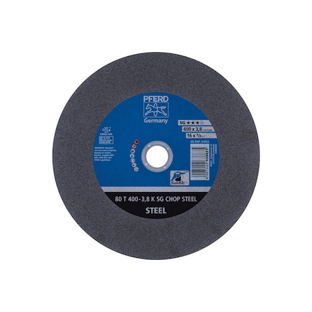 Large Diameter Cut-off Wheel, 16 in Dia, 1/8 in Thick, 1 in Arbor Hole Size, Aluminum oxide A MPN:64503