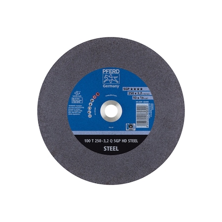 Large Diameter Cut-off Wheel, 10 in Dia, 1/8 in Thick, 5/8 in Arbor Hole Size, Aluminum oxide A MPN:66009