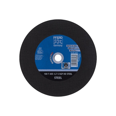 Abrasive Cut-Off Wheel, 16 in Dia, 3/16 in Thick, 1 in Arbor Hole Size, Aluminum oxide A, 24 Grit MPN:66013