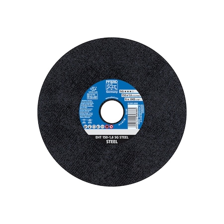 Abrasive Cut-Off Wheel, Type 1, 6 in Dia, 0.045 in Thick, 7/8 in Arbor Hole Size, Aluminum oxide A MPN:69965