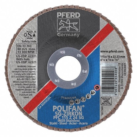 Polifan Flap Disc, 4-1/2