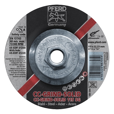 Cc-Grind-Solid 4-1/2 X 5/8-11 Steel MPN:61220