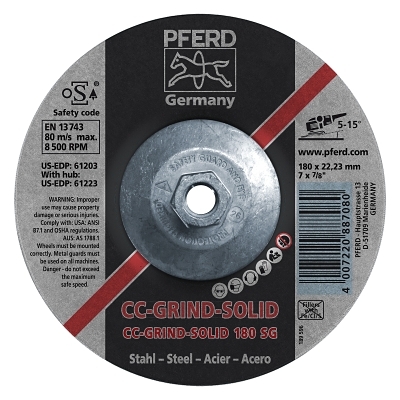 Cc-Grind-Solid 7 X 5/8-11 Steel Co 36 MPN:61223
