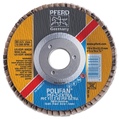 7 X 5/8-11 Polifan Psf-Ex Zirconia Flat 36 Grit MPN:60506
