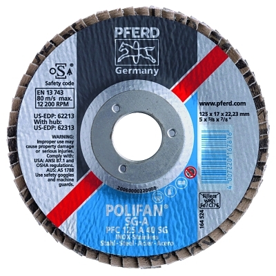 4-1/2 X 7/8 Polifan Sg Alu Ox Conical 40G MPN:62202