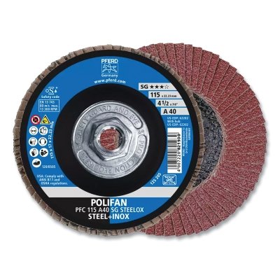 4-1/2 X 5/8-11 Polifan Sg Alu Ox Conical 40G MPN:62302