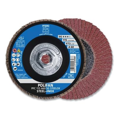 4-1/2 X 5/8-11 Polifan Sg Alu Ox Conical 60G MPN:62303