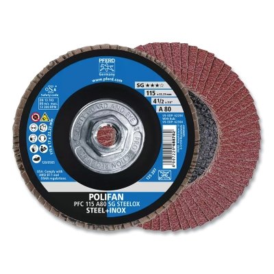 4-1/2 X 5/8-11 Polifan Sg Alu Ox Conical 80G MPN:62304