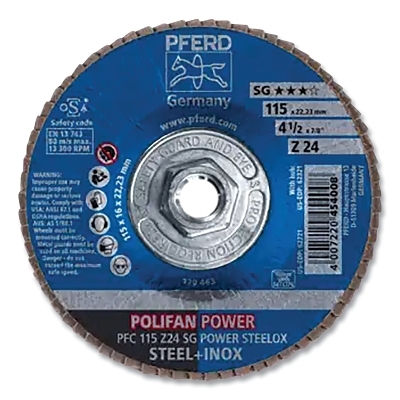4-1/2 X 5/8-11 Polifan Sg Zirc Conical 24G MPN:62321