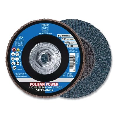 4-1/2 X 5/8-11 Polifan Sg Zirc Conical 60G MPN:62323