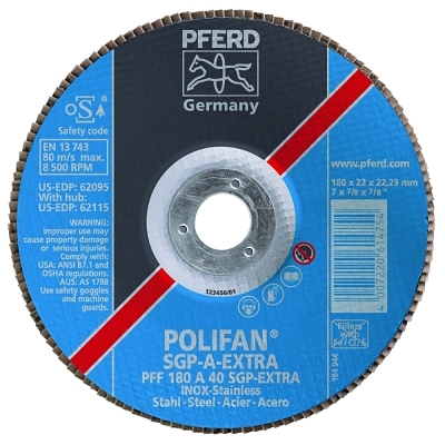 4-1/2 X 5/8-11 Polifan Sgp Co-Cool Flat 40G MPN:62621