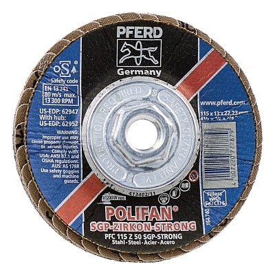 4-1/2 X 5/8-11 Polifan Sgp-Strong Zirkon 50 MPN:62952