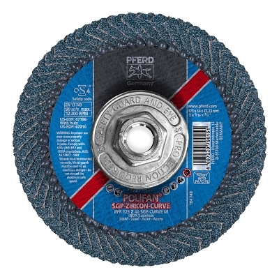 5 X 5/8-11 Polifan Curvezirc Alum Md Rd 40G MPN:67216