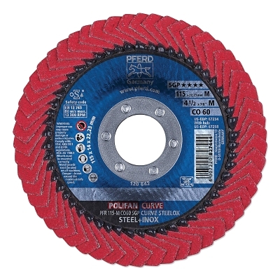 4-1/2 X 7/8 Polifan Curve Ceramic Md Rd 60G MPN:67234