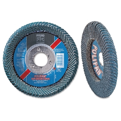 4-1/2 X 7/8 Polifan Curve Zirc Alum Lrg Rd 40G MPN:67339
