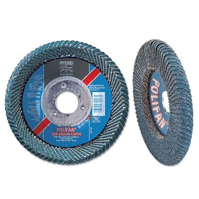 4-1/2 X 5/8-11 Poli Curve Zirc Alum Lrg Rd 40G MPN:67359